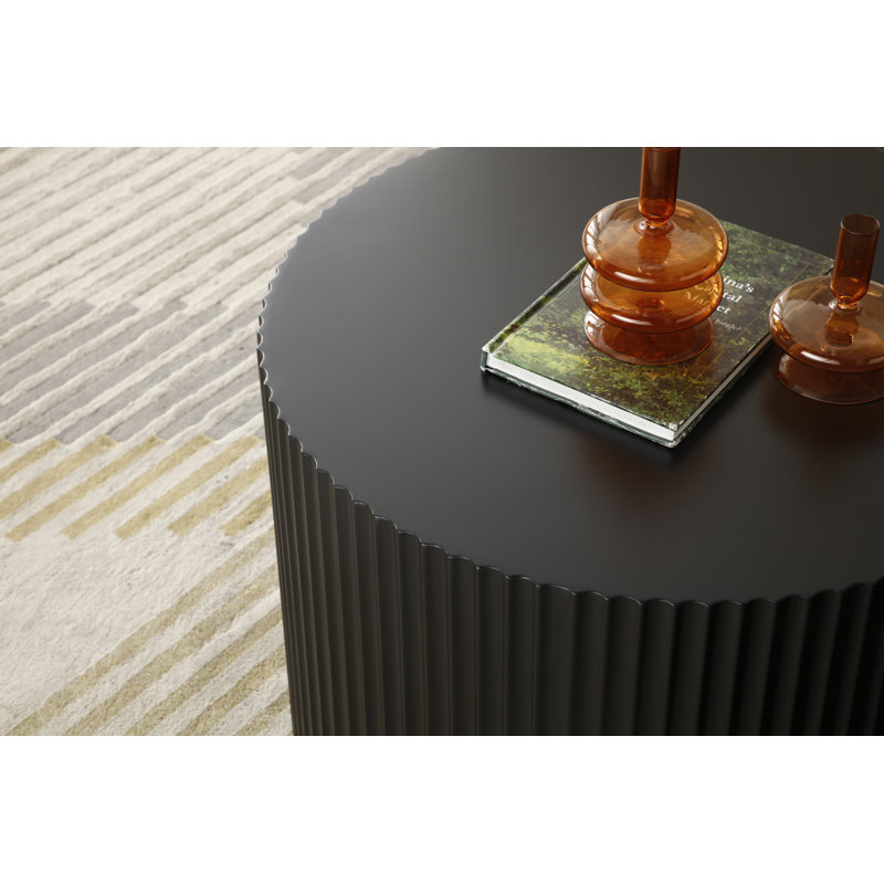 Ensemble de 2 tables gigognes, ensemble de tables basses en MDF pour / aire de loisirs, noir (même SKU: W876P252128) | Cadre en panneau de fibres à densité moyenne | Ensemble de 2 | Ensemble de tables gigognes | Noir mat