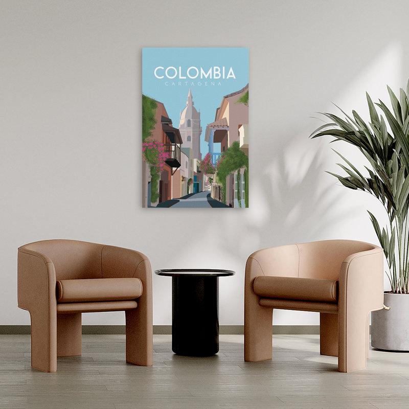 Colombie - aventure, publicité, pays, impression, H 36 po x l 24 po
