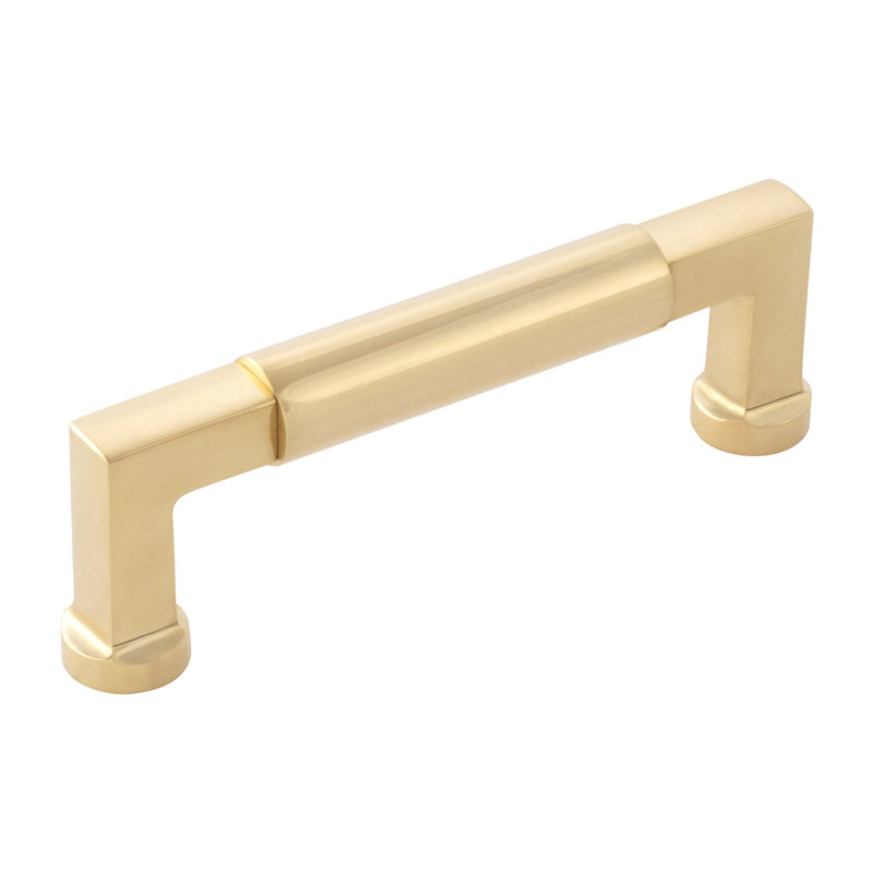 Parkview Collection Handle Pull - Cabinet - Transitional Hardware for Drawers & Cabinets, 3-3/4", Unlacquered Polished Brass