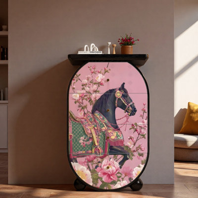 Armoire d'entrée en bois massif rétro français