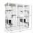 Medium Pet Enclosure, White Wooden Cage For Security Sized Cat Sanctuary, Relaxed Pets