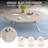 9-Pieces Patio Round Outdoor Dining Set With Swivel Armchair-1032283405