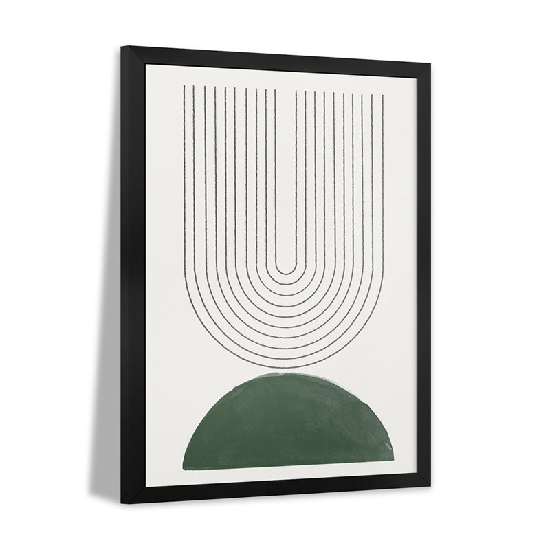 Vert Mid Century Modern IV - reproduction d'art murale - affiche de galerie, H 32 po x l 24 po