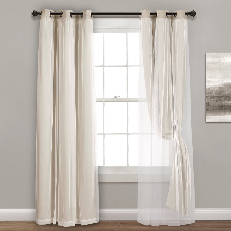 Rideaux unis occultant et isolants, Blé, L 38 po x L 95 po
