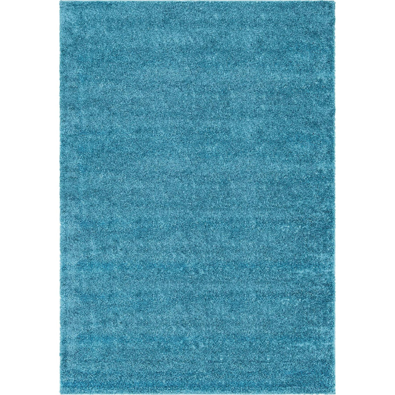Tapis turquoise, Rectangle 7 pi 1 po x 10 pi
