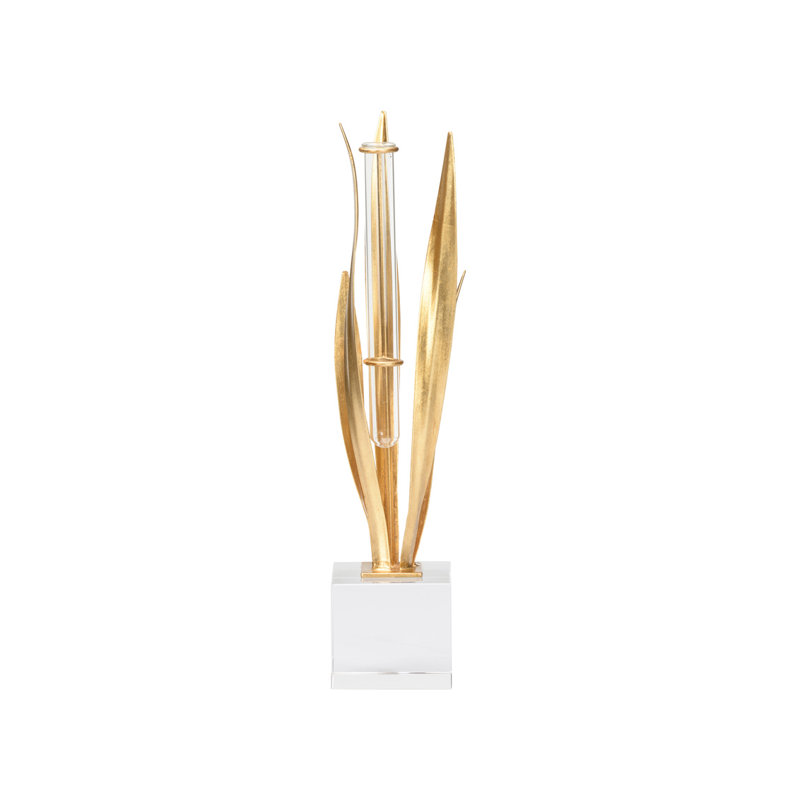 Vase feuille d'or