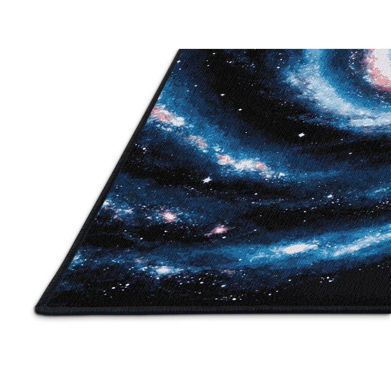 Tapis gris lavable à la machine, Rond 3 pi
