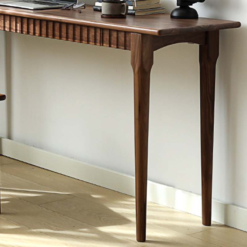 Walnut Narrow Strip Depth 15.74-inch Writing Desk, 29.52" H x 39.37" W x 15.74" D