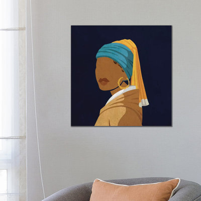 " Girl with a Bamboo Earring " Graphic Art Print