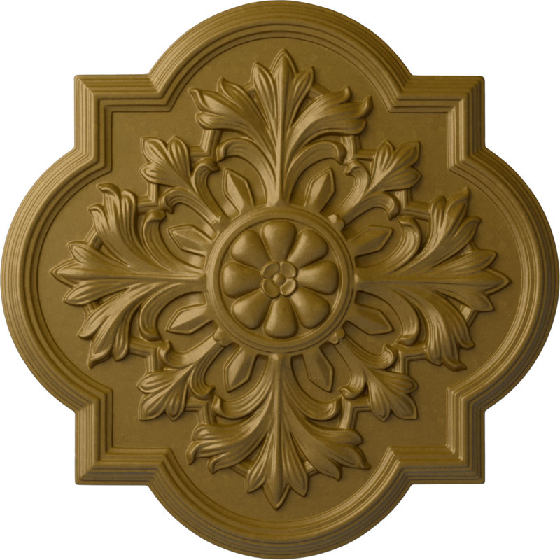 Médaillon de plafond Endurathane Baile, DE 20 po x P 3 1/2 po x P 1 5/8 po (convient aux auvents jusqu'à 3 1/4 po), fini blanc ultra pur peint à la main