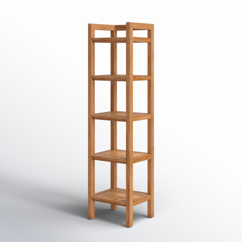 Étagère à livres en bois massif Oslo H 70 po x l 18 po x P 16 po Oslo, Ton moyen miel, H 70 po x l 18 po x P 16 po