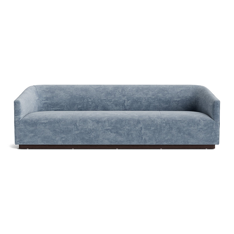 Canapé Cooper 108, H 29 po x l 108 po x P 35 po, Chenille rétro - bleu fumé, Java