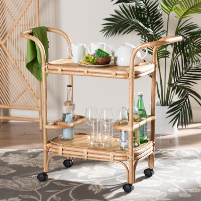 Booher Rattan Bar Cart