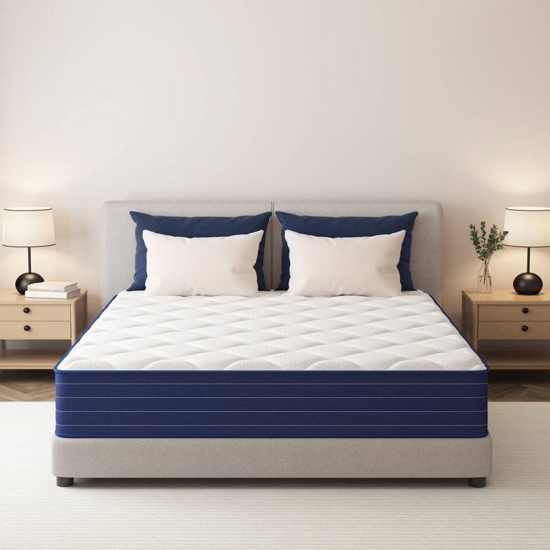 Restly 25cm Deep Pocket Spring Hybrid Mattress with Orthopedic Support for Back Pain, Medium Firm Feel & Premium Comfort, Hypoallergenic Fiber - King, Small Double, Super King, Double Bed Size 