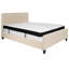Lit plateforme capitonné avec matelas à ressorts ensachés Aluino-129474196-129474199