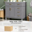 Meuble-lavabo 36 po avec lavabo en céramique-891606676