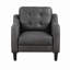 Chaise rembourrée en microfibre polie 1pc