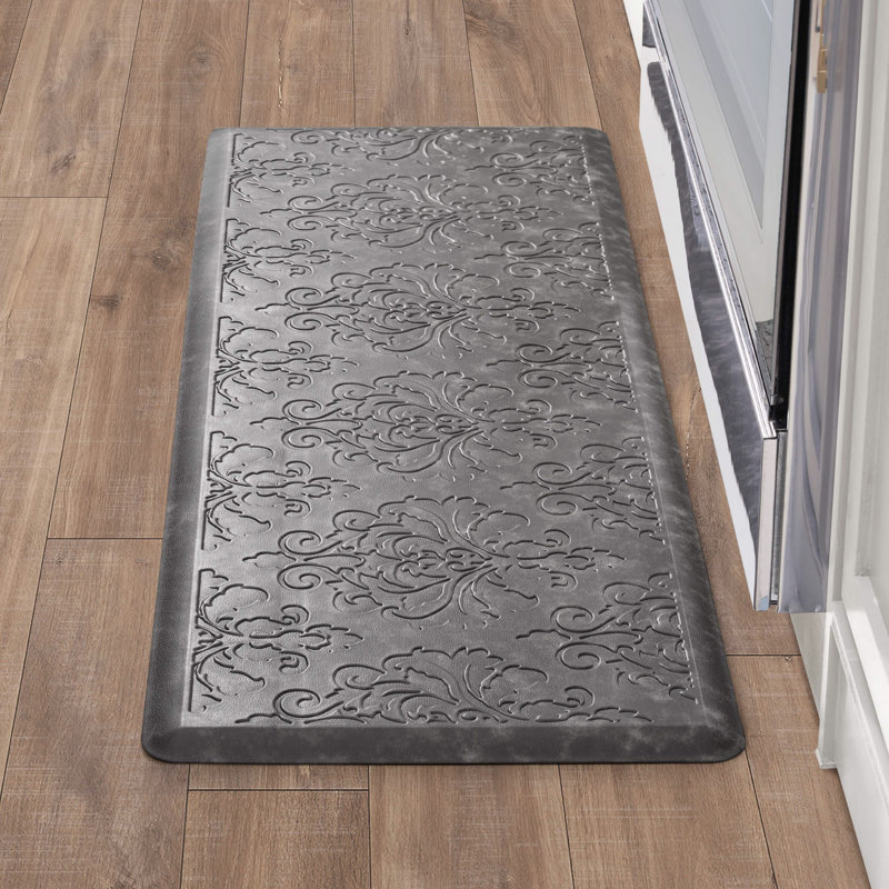 Embossed Soothing Comfort Anti-Fatigue Mat, Dark Gray, Rectangle 1'5.5" x 4'