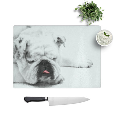 White British Bulldog Vol.2 Painting Chopping Board