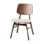 Ensemble de 2 chaises d'appoint en tissu noyer / beige Hayes avec siège rembourré
