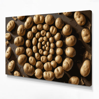 Vegetables Potato Yukon Gold Brown Canvas Wall Art