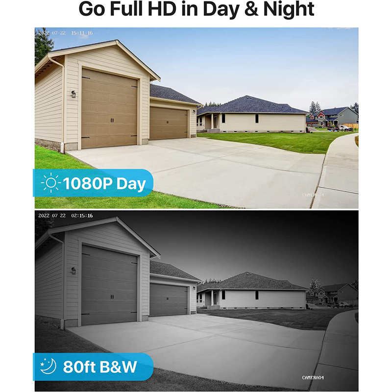 8CH 1080P Security System with 2TB HDD, 8 x 2MP Dome Outdoor Camera, Motion Detection, White