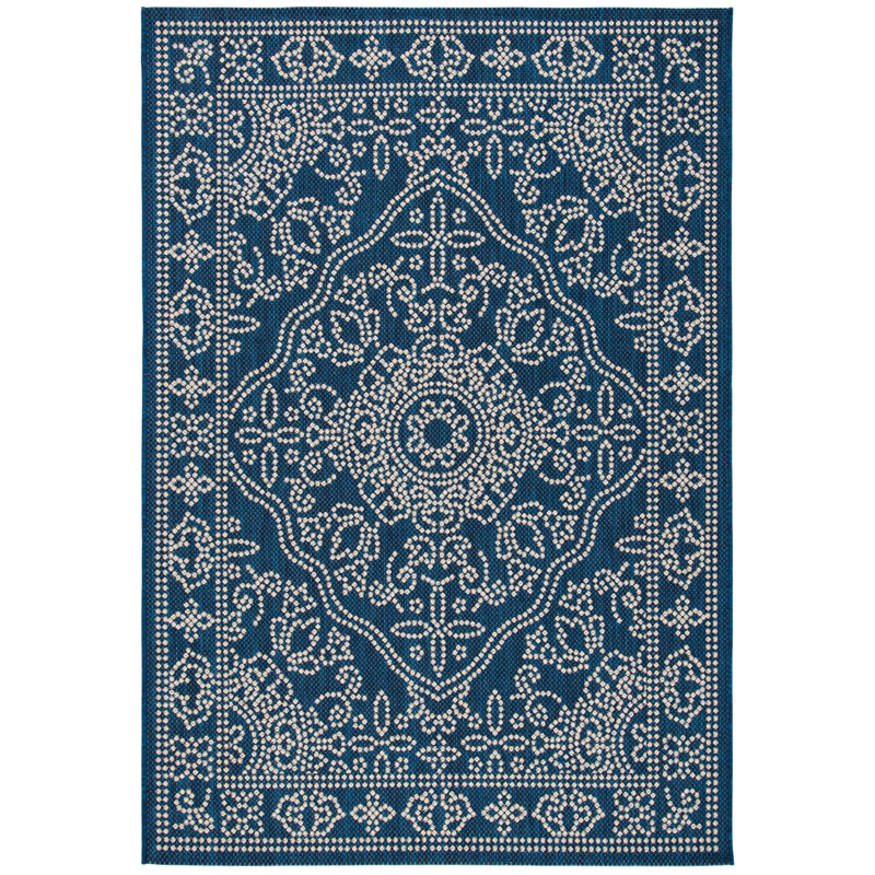 Tapis oriental d'intérieur / extérieur de performance Yaghlef, Rectangle 4 pi x 5 pi 7 po