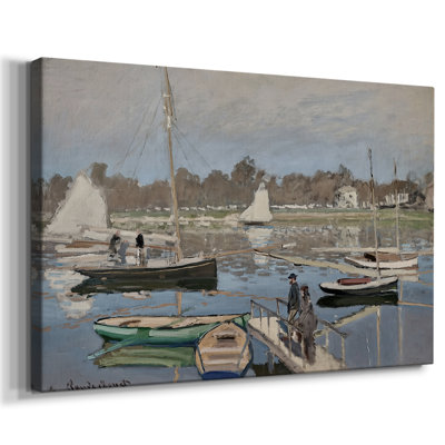 Bateaux au mouillage, Argenteuil - Claude Monet - Toile tendue avec châssis - 1874