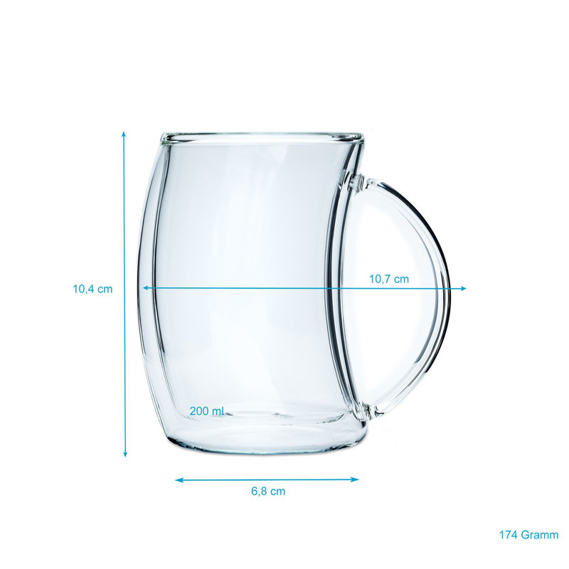 200ml Double Wall Glass, 1