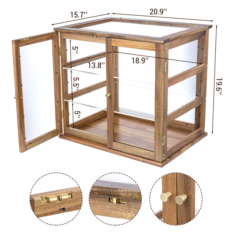 3 Tier Acacia Wood Food Bread Box