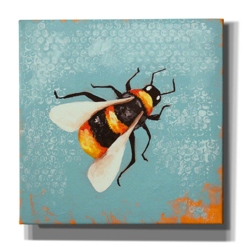 «August Bee», peinture sur toile par August Grove, H 37 po x l 37 po x P 1,5 po
