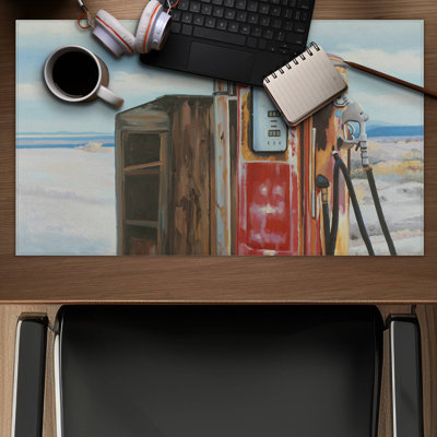 Old gas pump - 14.00"x24.25" Desk mat