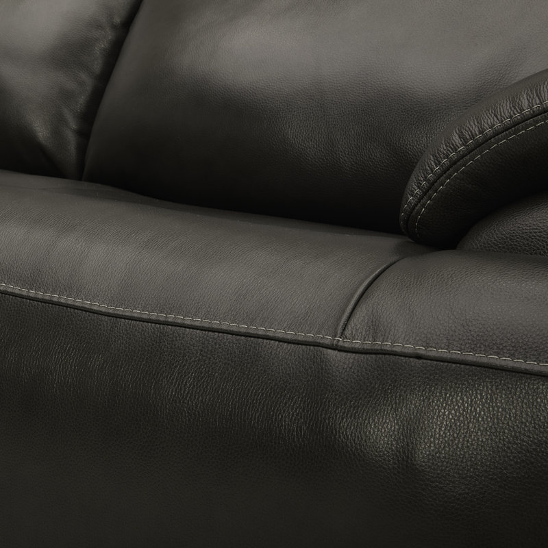 Hannya 88'' Genuine Leather Power Reclining Sofa