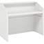 Bureau de réception blanc moderne de 47 po avec comptoir, table de réception avec œillets et panneaux d'intimité, comptoir de caisse pour bureau-627559453