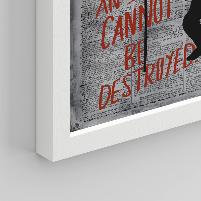 "Une idée ne peut pas être détruite", pissenlit, vieux journal, journal Banksy, décoration murale inspirante, sur papier