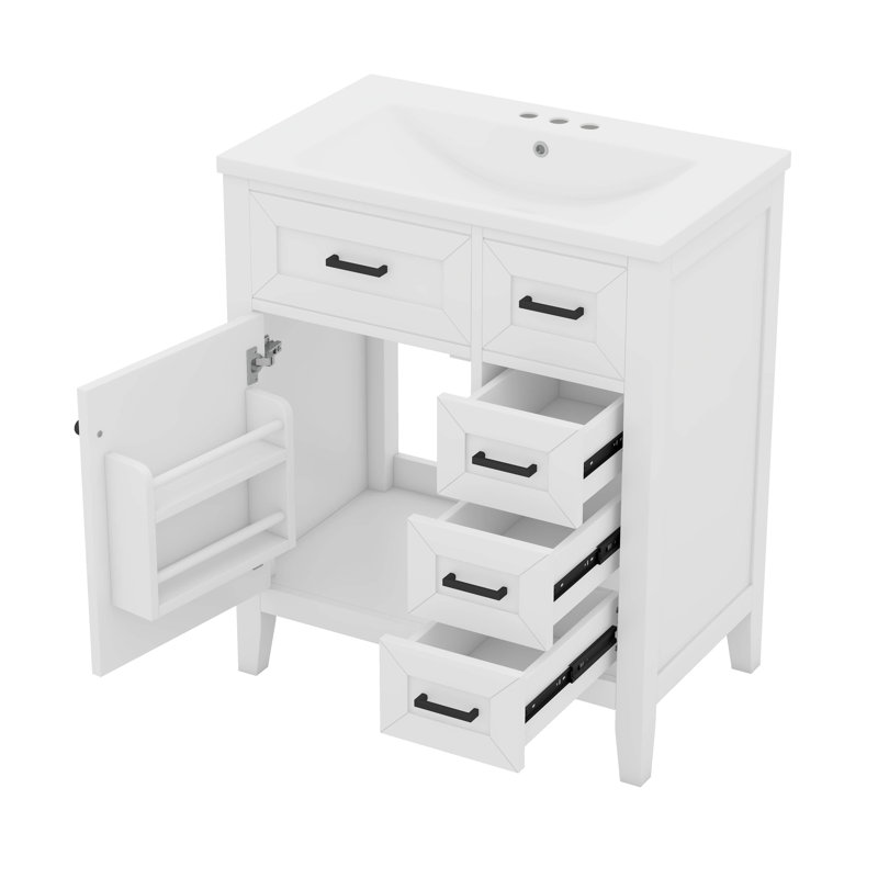 30" Bathroom Vanity With Sink Combo,Drawers