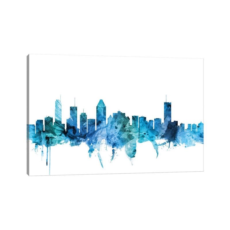 Montreal, Canada Skyline by Michael Tompsett - 1 Piece Wrapped Canvas Wall Art, 152.5 cm H x 101.5 cm W