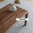 Nut-brown Solid Wood Rectangular Coffee Table-1504856149