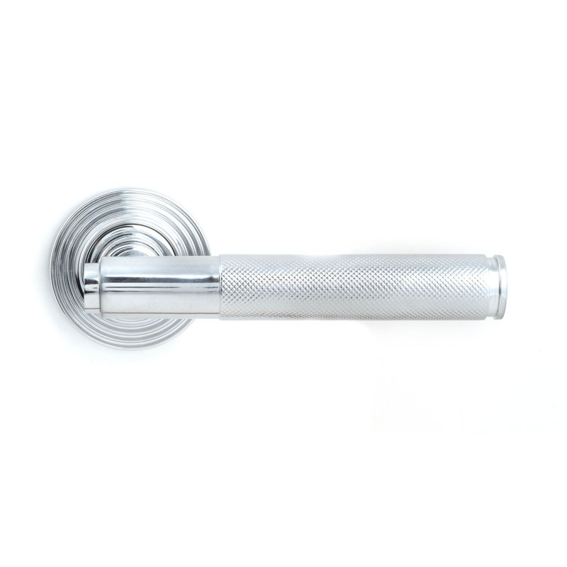 Brompton Latch Right Hand Door Handle, Polished Chrome