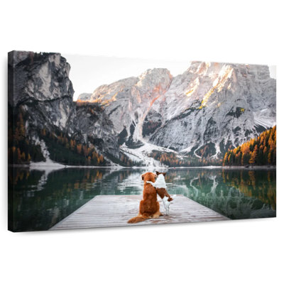 Ravi Dogs On Lake Braies Pier
