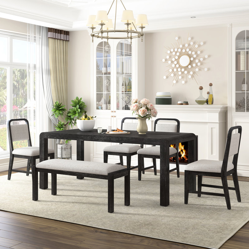 Repas à rallonge rétro pour 4 à 6 personnes, couleur, matériaux, style buffet spacieux 6, esthétique rétro, rallonge lisse, sièges confortables, repas formels