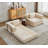 Compression Sofa,Convertible Floor Sofa Bed with Fixed-Shape Frame, Loveseats Boneless Modular Sectional Sofa-1642618774