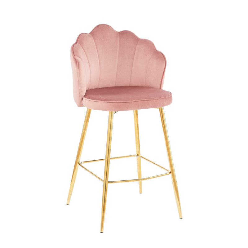Sahuarita Upholstered Counter Stool, Pink
