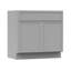 Armoire de salle de bain autoportante 33 po avec 2 portes Colton, sans comptoir, prête à assembler, gris Colton-95216811