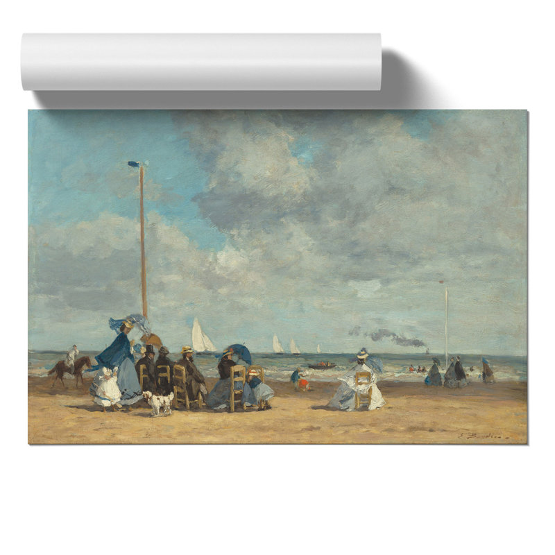 Beach at Trouville by Eugene Boudin - Frameless Print, 42cm H x 59cm W x 0.1cm D