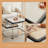 Modern Nesting Coffee Table, Space-Saving 2-Piece Set