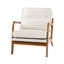 Chaise d'appoint Mid-Century moderne en lin avec support ergonomique