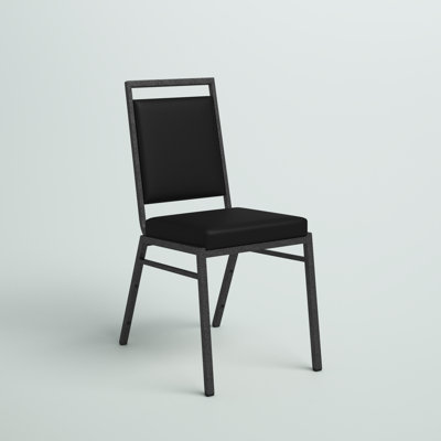 Columbus Square Back Stacking Banquet Chair with Silvervein Frame