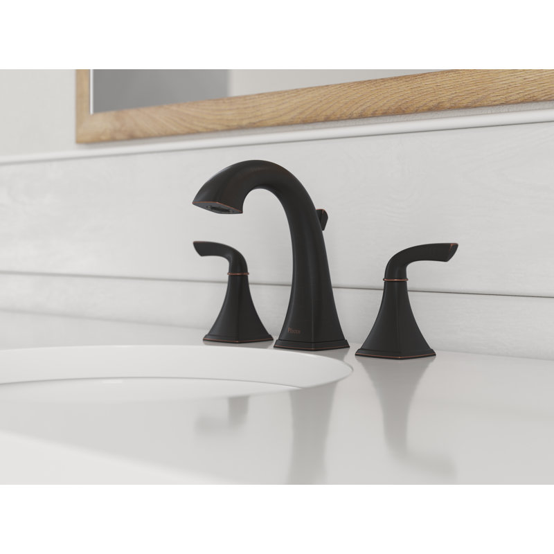 Bronson Widespread Double Handle Deck Mount Bath Faucet, Tuscan Bronze