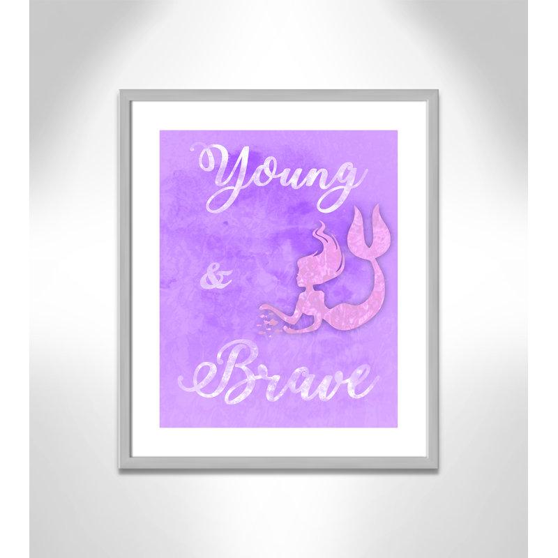 Adhésif décoratif Brave Mermaids, H 24,5 po x l 20,5 po x P 1,18 po, Encadré de boîte argent